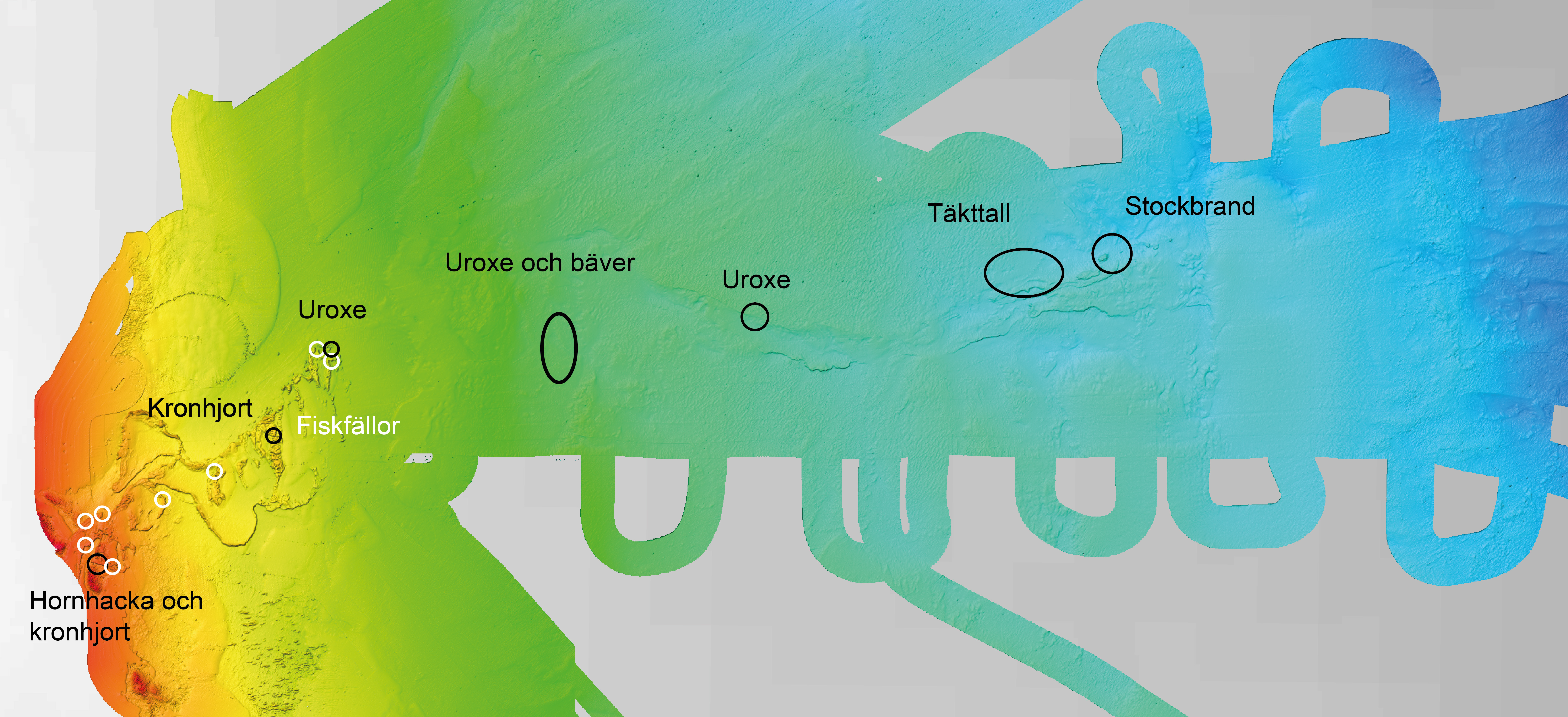 Karta över fyndplatser
